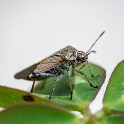 Close view of a bug on a leaf