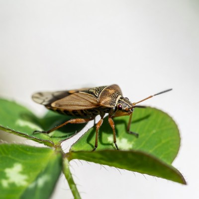 Insect on a green leaf