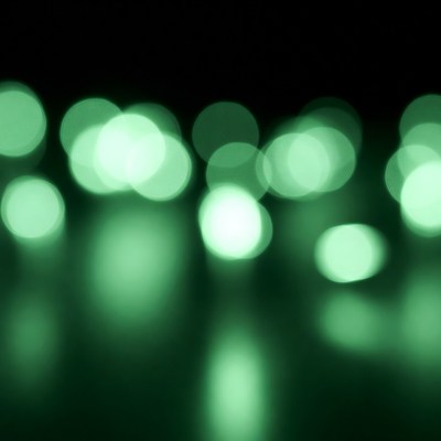 Green lights create soft glow