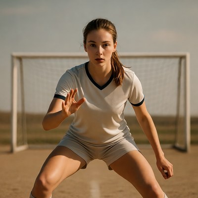 Young player prepares for soccer match today