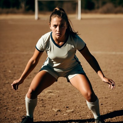 Player prepares for soccer match