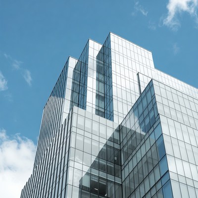 Modern office building in clear sky