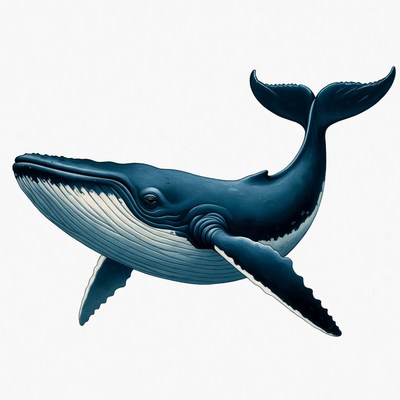 Whale swimming in the ocean