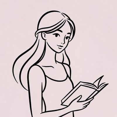 Woman reading a book indoors