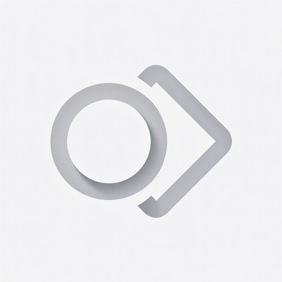 Simple geometric design with ring and shape