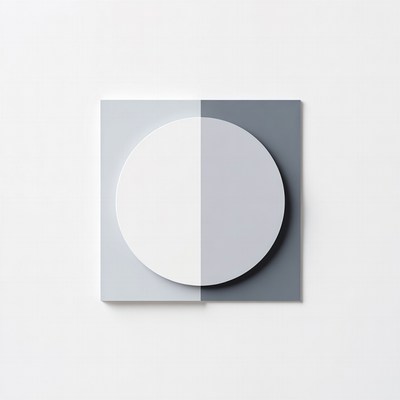 Modern design with circle and squares