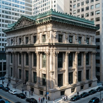 Historic building in urban setting