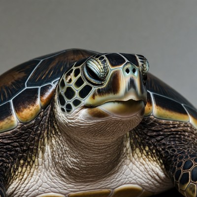 Turtle close-up in natural setting