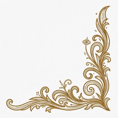 Decorative floral design in one corner