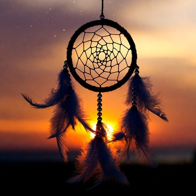 Dreamcatcher at sunset