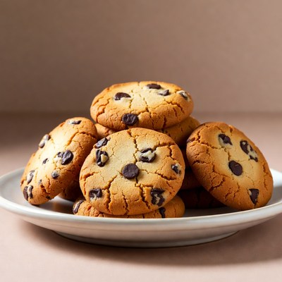 Freshly baked cookies on a plate