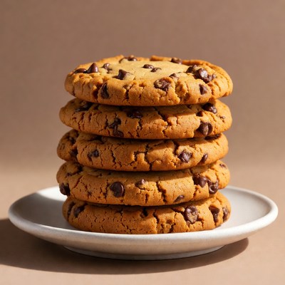 Cookies stacked on a plate