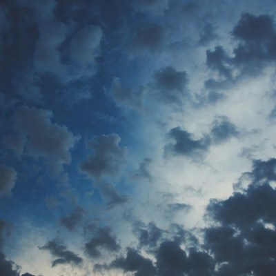 Clouds in evening sky