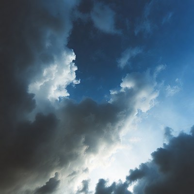 Dark clouds in the sky