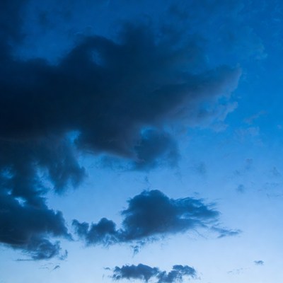 Clouds in the evening sky