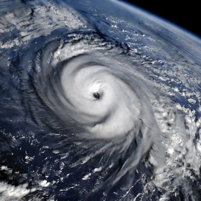 Hurricane viewed from space