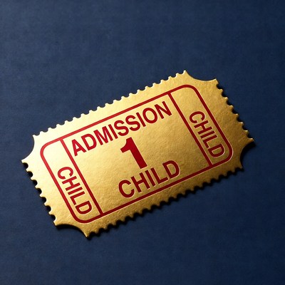 Child admission ticket for event entry