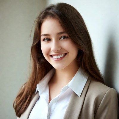 Woman smiling in office space