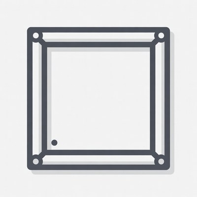 Simple square frame design with dots