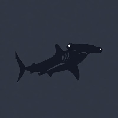 Hammerhead shark swimming in the ocean