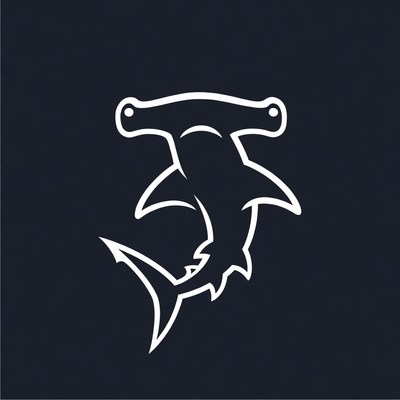 Shark graphic design on dark background