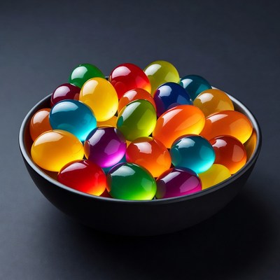 Colorful candies in a bowl