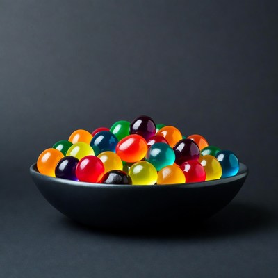 Colorful jelly candies in a bowl