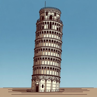 Leaning tower stands in italy