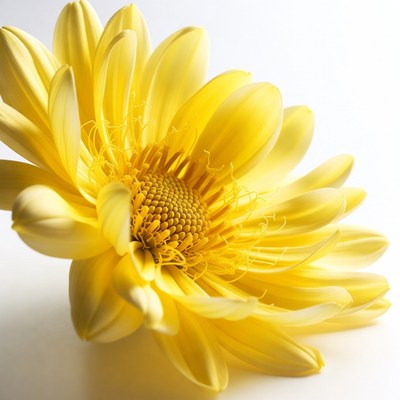 Yellow flower close up view