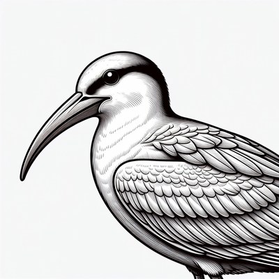 Bird with long beak and feathers