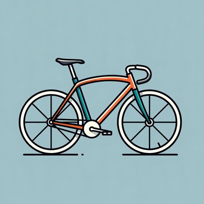 Bike on a simple background
