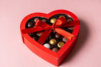Heart-shaped chocolate box for gifts