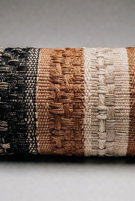 Mixed woven textile displayed in close up