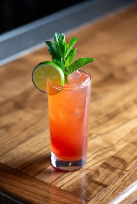 Fresh drink on wooden table