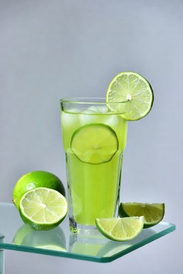 Fresh lime drink with ice