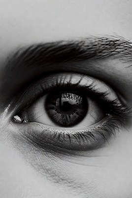 Close-up of an eye with reflection