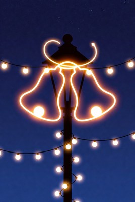 Light installation at nighttime festival