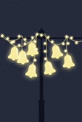 Glowing lights on a dark night