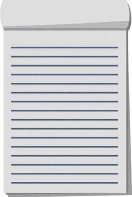 Blank notepad for writing ideas