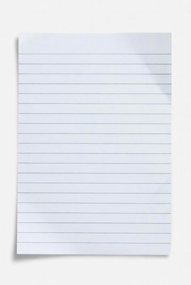 Blank lined paper for writing notes
