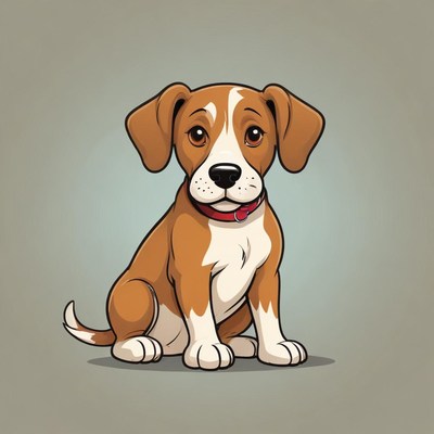 Cute dog sitting quietly