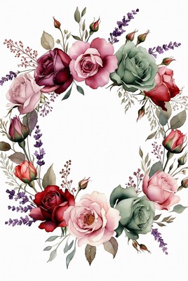 Roses and lavender floral arrangement