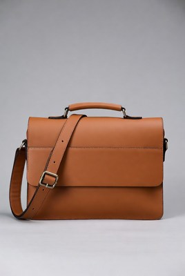 Leather bag on display