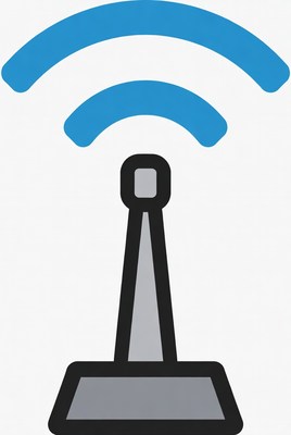 Wireless signal tower icon design