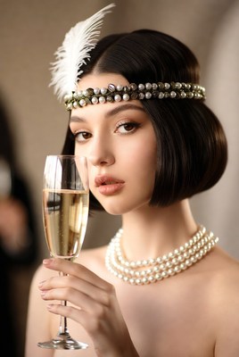 Woman holding drink at celebration