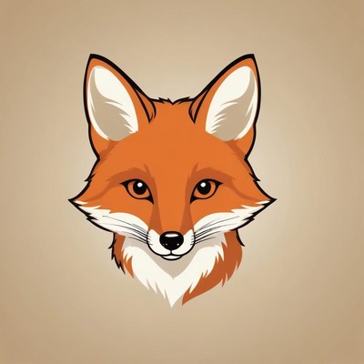 Fox head graphic design for art