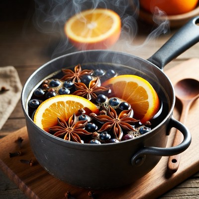 Warm drink preparation in kitchen