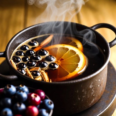 Warm drink preparation with fruit