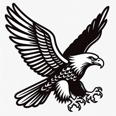 Eagle flying over landscape