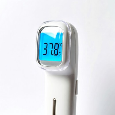 Digital thermometer displaying temperature reading